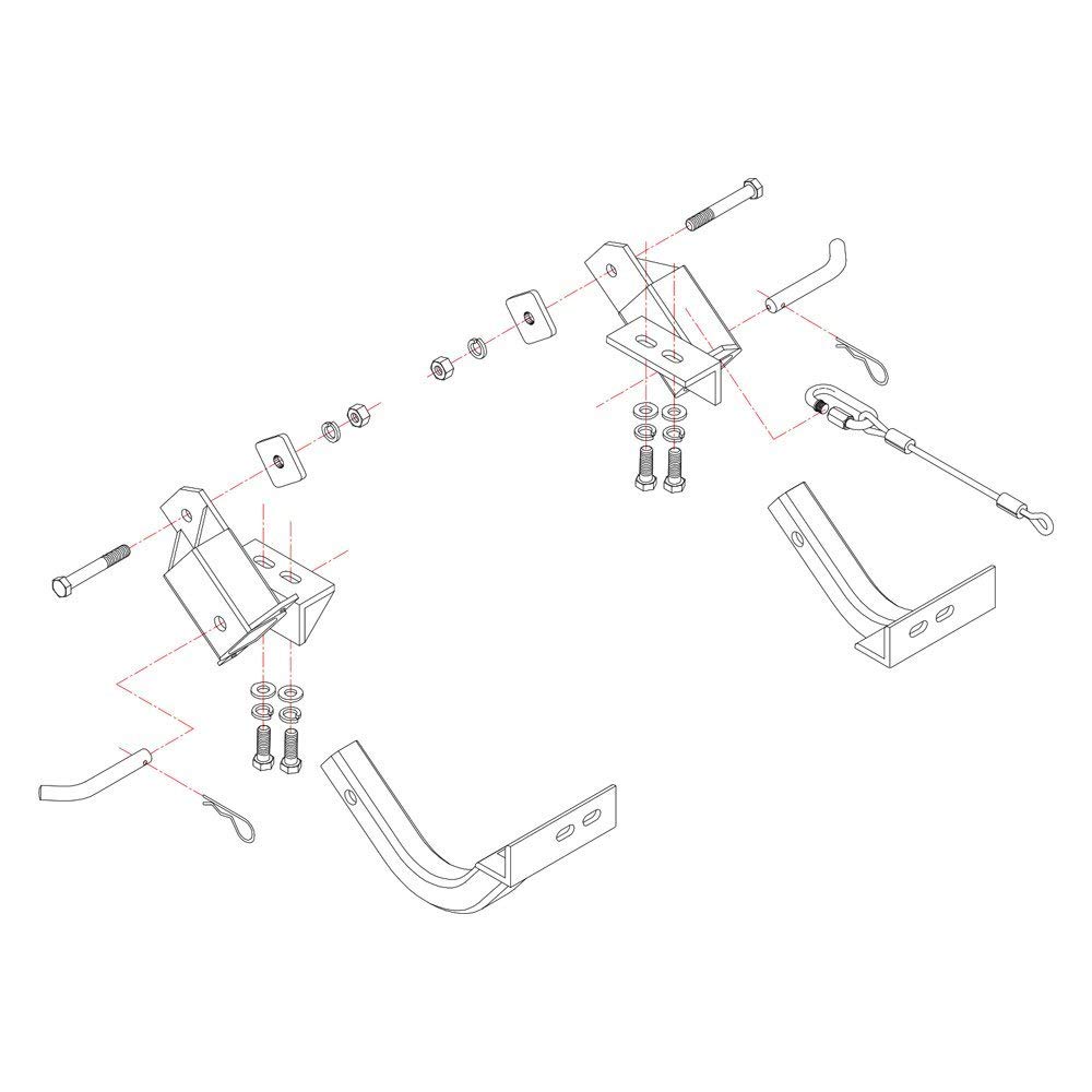 1995-1997 TOYOTA TACOMA TOW BAR MNTG BRKT KIT