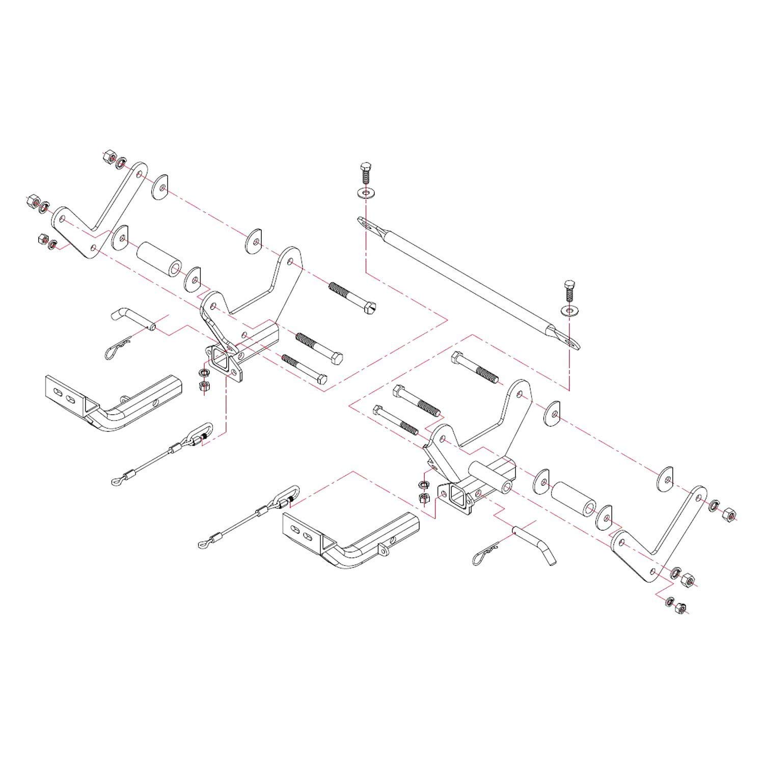 1996-2003 FORD F-150; 04 F150 HERITAGE TOW BAR MNTG BRKT KIT