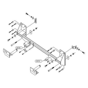 2012-2014 SUBARU IMPREZA; 13-15 XV CROSSTREK; 16-17 CROSSTREK TOW BAR MNTG BRKT