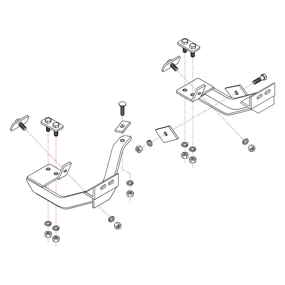 90-95 SUZUKI SIDEKICK TOW BAR MNTG BRKT KIT