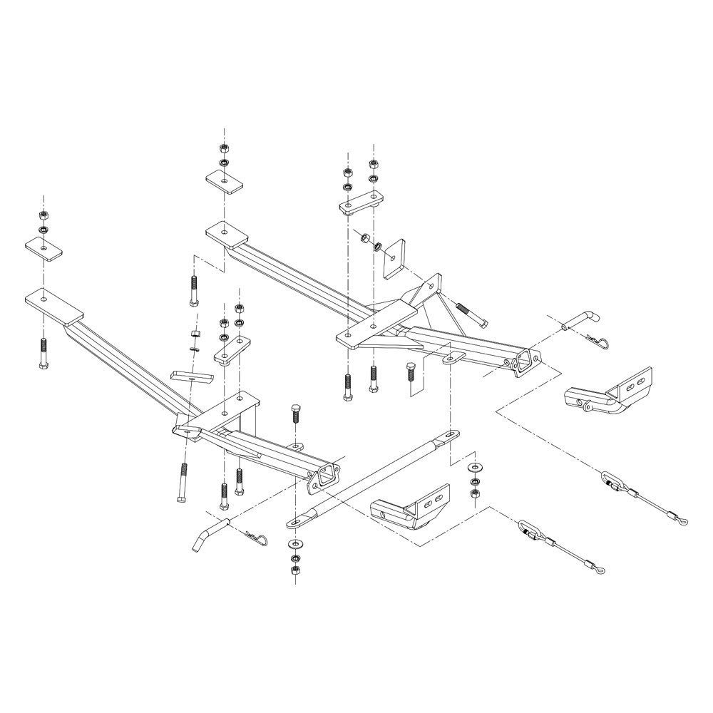 02-07 RENDEVOUS; 01-03 AZTEK, NO AWD TOW BAR MNTG BRKT KIT