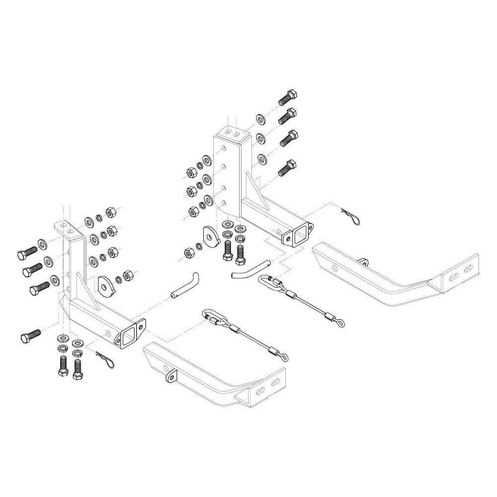 97-99 TRACER; 91-02 ESCORT TOW BAR MNTG BRKT KIT