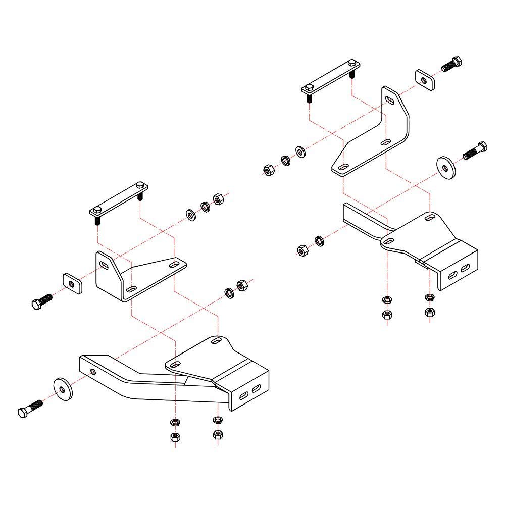 85-94 BRAT/LOYALE; 85-92 2WD/4WD WAGON 4DR TOW BAR MNTG BRKT KIT