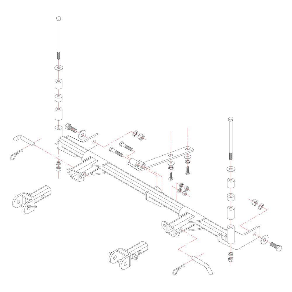 2005-2008 TOYOTA MATRIX TOW BAR MNTG BRKT KIT