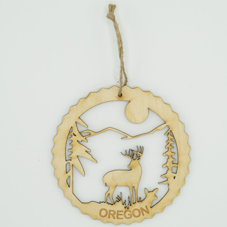 Animal Unfinished Tree Ornament - Deer