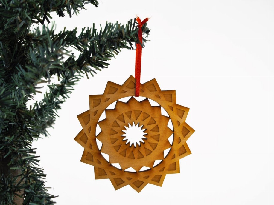Star Tree Ornament - Quilted Star