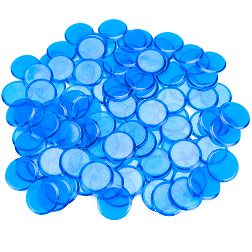 100 Pack Blue Bingo Chips