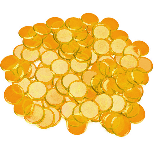 100 Pack Orange Bingo Chips