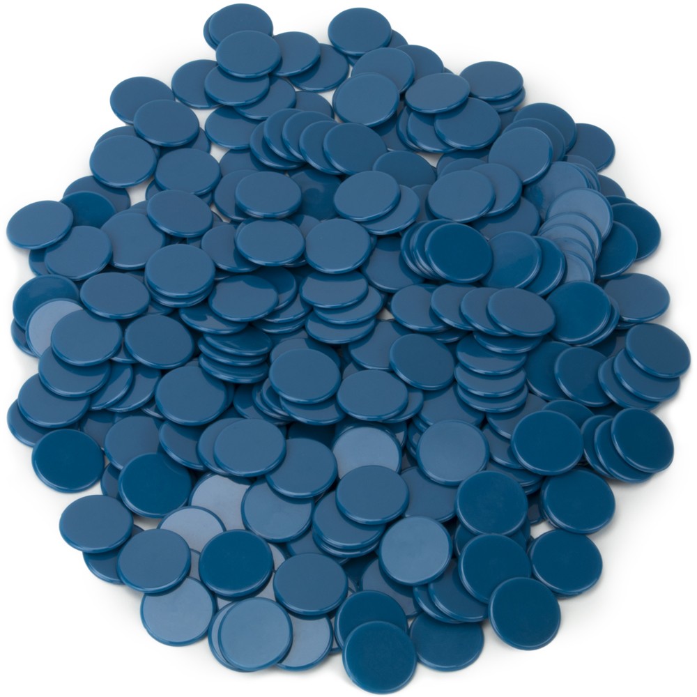 Solid Blue Bingo Chips, 300-pack