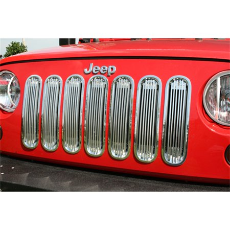 GRILLE INSERT BILLET SET POLISHED ALUMINUM 07-16 WRANGLER