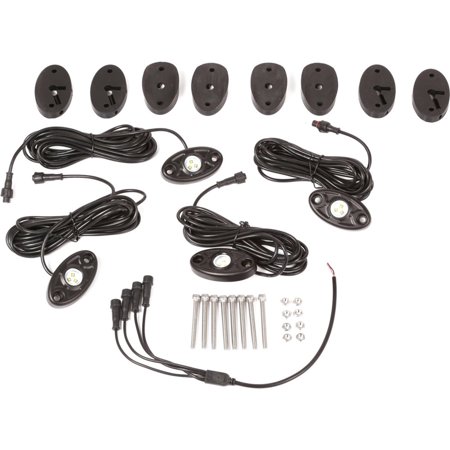 LED ROCK LIGHT KIT, 4-PIECE, WHITE; 07-17 JK