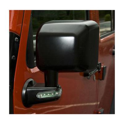 REPL. MIRROR WITH TURN SIGNAL INDICATORS,LH, 07-16 WRANGLER,BLACK