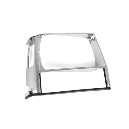 RH CHROME HEADLIGHT BEZEL, 84-90 JEEP CHEROKEE (XJ)