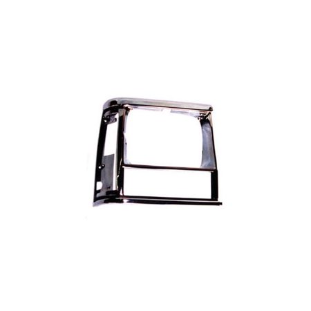 RH CHROME, BLACK HEADLIGHT BEZEL, 84-01 JEEP CHEROKEE (XJ)