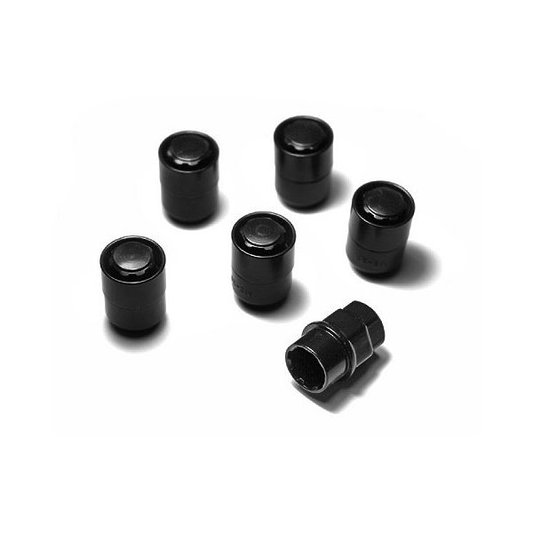 FIVE PIECE WHEEL LOCK SET 1/2 -20 THREAD BLACK