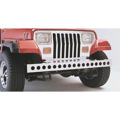 FRONT BUMPER WITH HOLES, STAINLESS, 87-95 WRANGLER