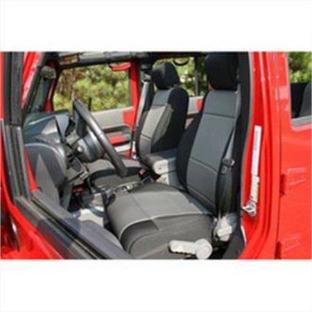 SEAT COVER KIT, FRONT, NEOPRENE, BLACK/GRAY; 07-10 JEEP WRANGLER JK