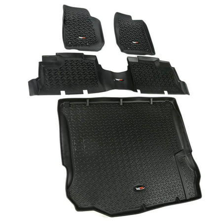 1115 JEEP 4DOOR WRANGLER (JK) FLOOR LINERS KIT BLACK