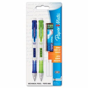 Clear Point Mechanical Pencil Starter Set, 0.9 mm, Lime Green, Royal Blue, 2/Set