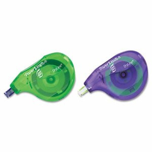 DryLine Correction Tape, Non-Refillable, 1/6" x 472", 2/Pack