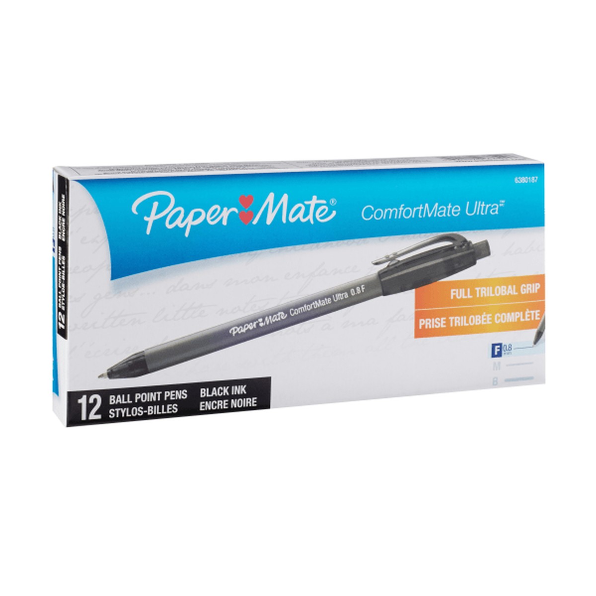 ComfortMate Ultra RT Ballpoint Retractable Pen, Black Ink, Fine, Dozen