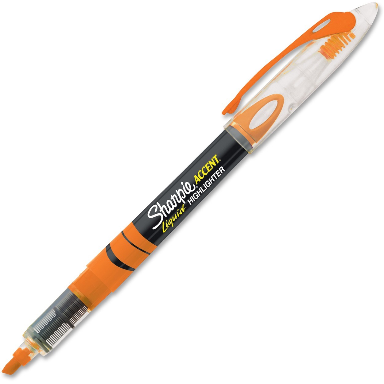 Accent Liquid Pen Style Highlighter, Chisel Tip, Fluorescent Orange, Dozen