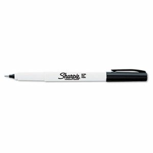 Permanent Markers, Ultra Fine Point, Black, 5/Pack