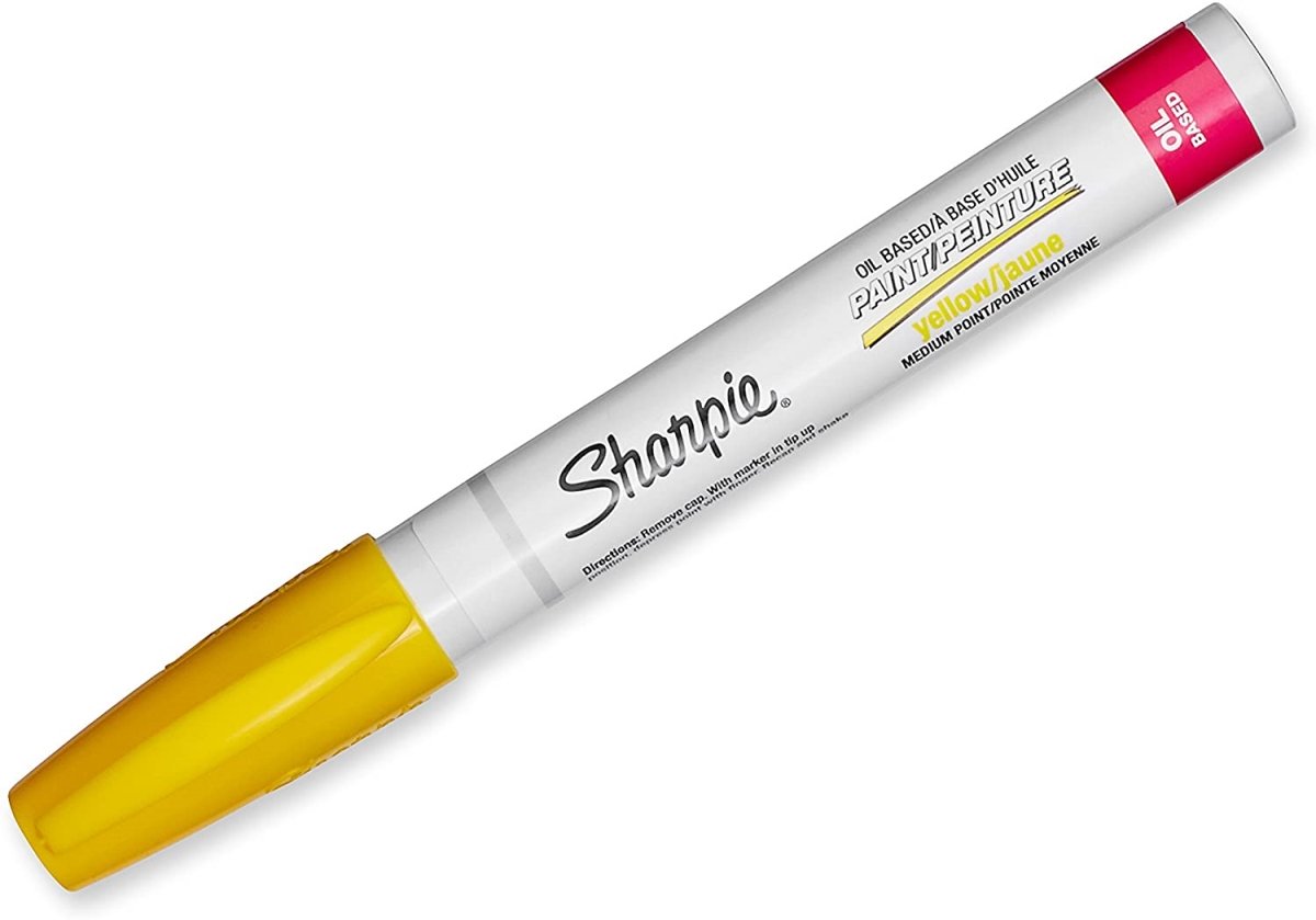 Permanent Paint Marker, Medium Bullet Tip, Yellow, Dozen