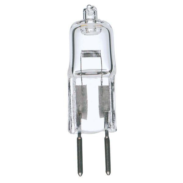 35 Watt; Halogen; T4; Clear; 2000 Average rated hours; 595 Lumens; Bi Pin GY6.35 base; 12 Volt; Carded