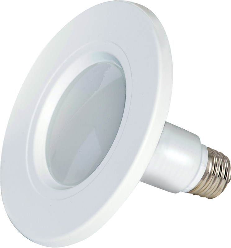 8.5 watt; Downlight Retrofit LED; 4" Trim; 2700K; Medium base; 120 volts; 115 deg. beam spread; 2-pack