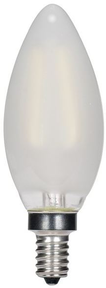 4.5 Watt B11 LED; Frosted; Candelabra base; 2700K; 350 Lumens; 120 Volt; 2-Card