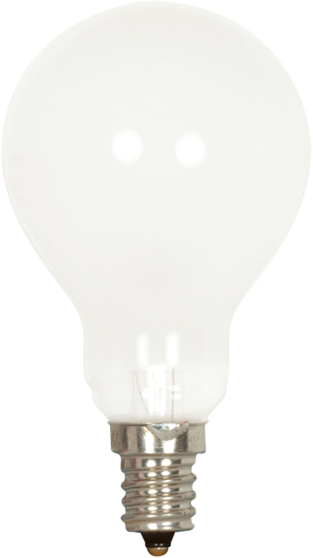 40 Watt A15 Incandescent; Frost; Appliance Lamp; 1000 Average rated hours; 420 Lumens; Candelabra base; 120 Volt; 2-Card