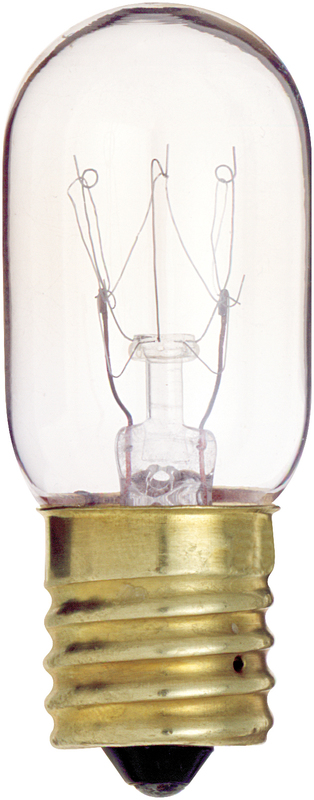 15 Watt T7 Incandescent; Clear; 2500 Average rated hours; 95 Lumens; Intermediate base; 130 Volt; Carded