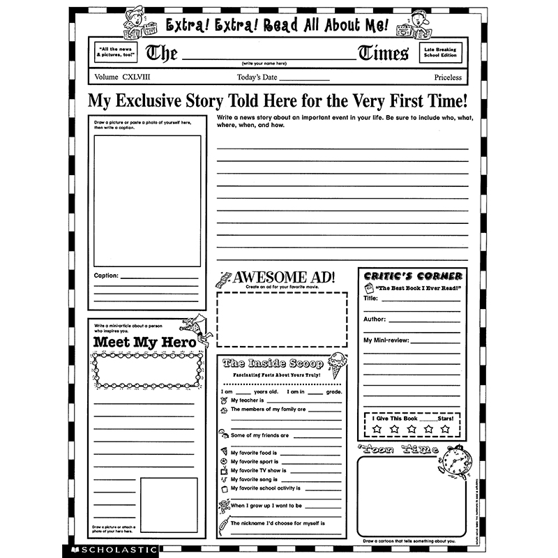 Instant Personal Poster Sets: Extra, Extra, Read All About Me!, Set of 30