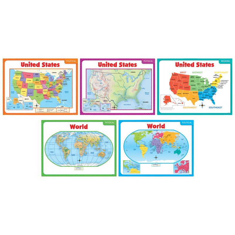 Teaching Maps Bulletin Board Set