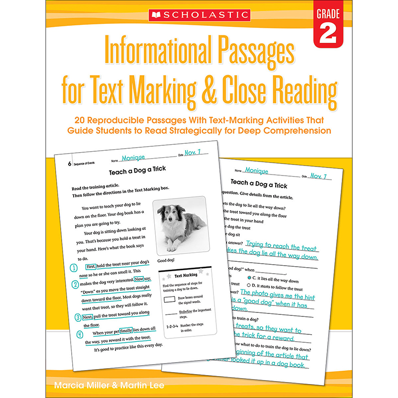 Informational Passages for Text Marking & Close Reading: Grade 2