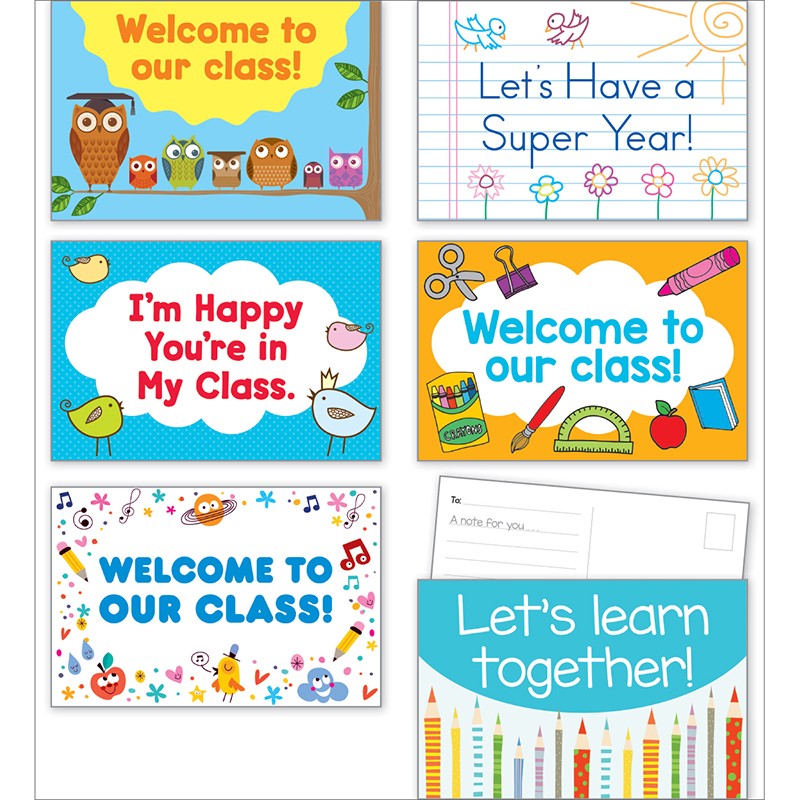 Back-to-School Postcards, 36 Per Pack, 3 Packs