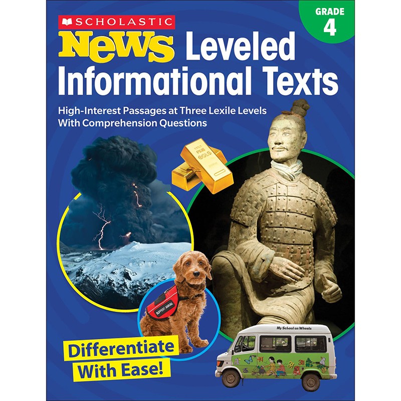 News Leveled Informational Texts Workbook, Grade 4