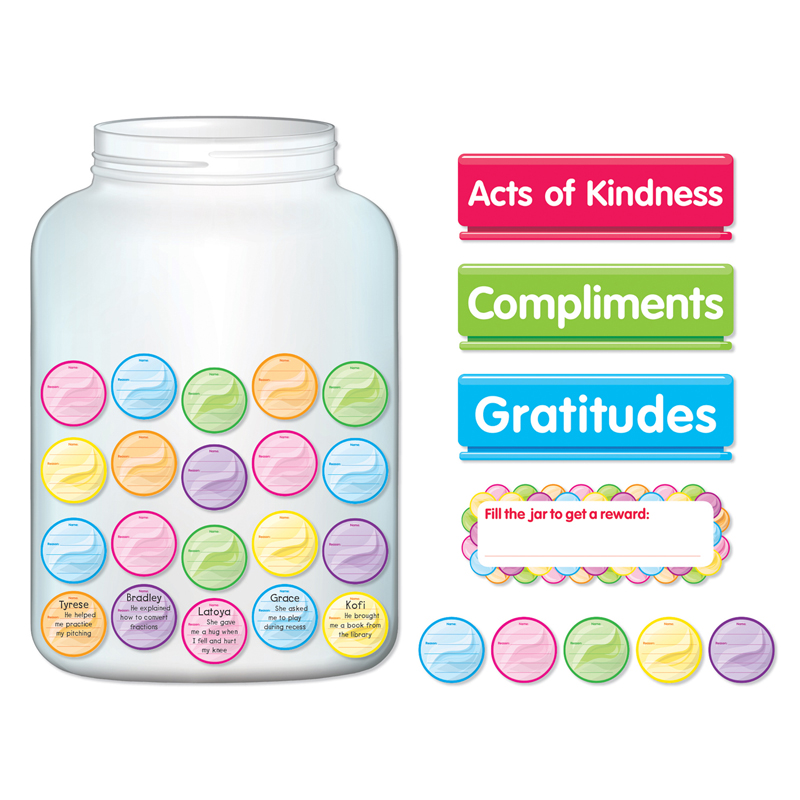 Kindness & Gratitude Jar Bulletin Board Set