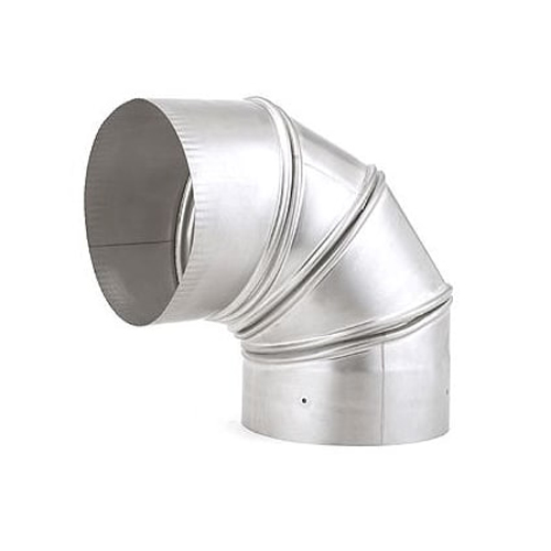 7" Heatfab 304-Alloy Stainless Steel 90-Degree Adjustable Sectioned Elbow - 4715SS
