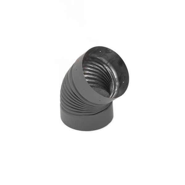 6" Heatfab Black 45-Degree Sectioned Elbow