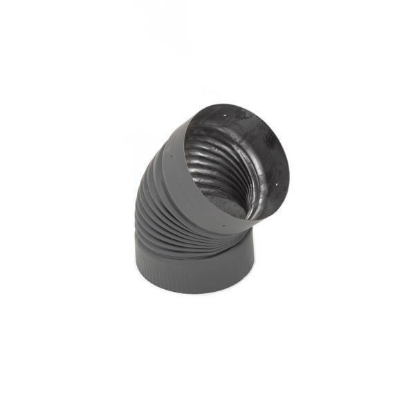 8" Heatfab Black 45-Degree Sectioned Elbow