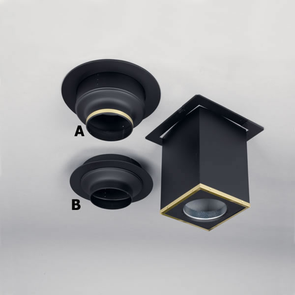 8" Selkirk SuperPro Brass Trim Collar Decorator Ceiling Support - SPR8CSB