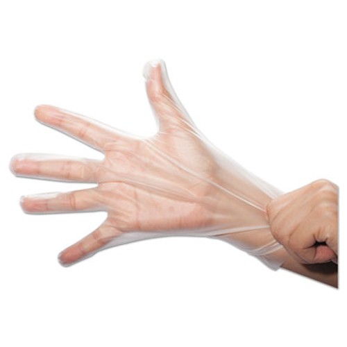 SemperGuard FoodSafe Stretch Poly Gloves, Clear, Small, Polyethylene, 2000/Ctn