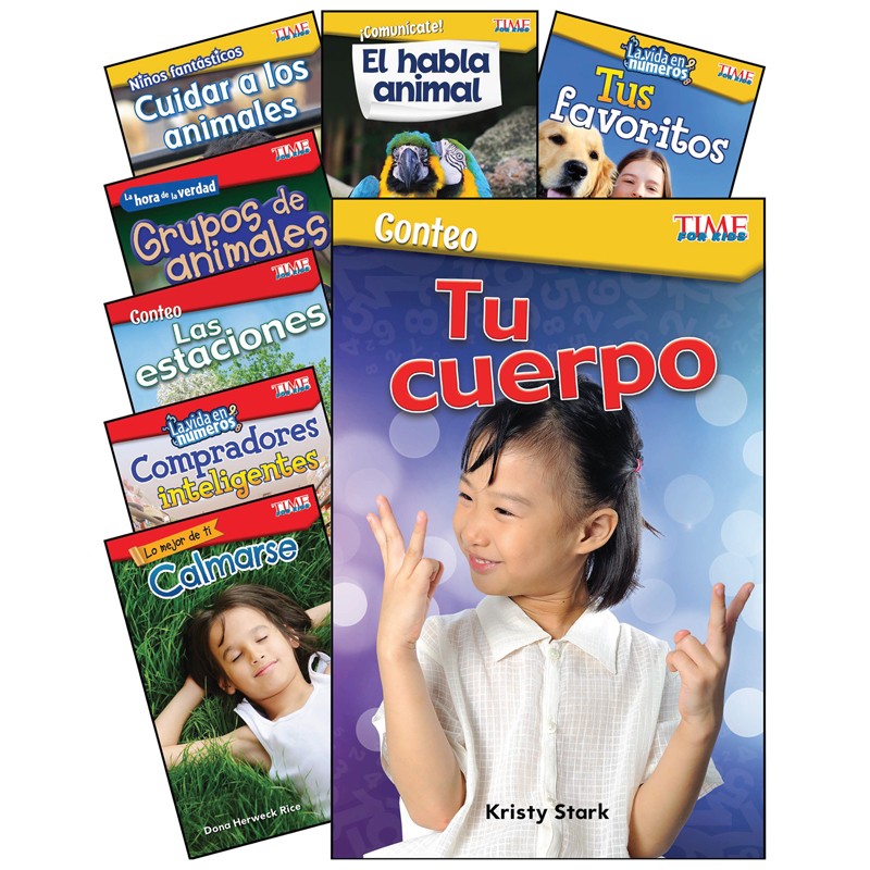 TIME FOR KIDS Math/Science Spanish Grades K-1: 8-Book Set