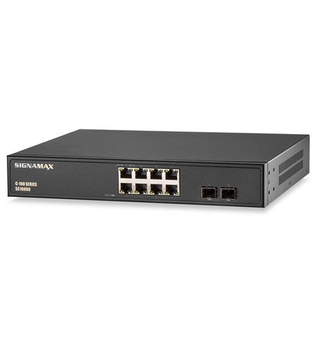 C-100 8 Port Gigabit PoE+ Switch 2SFP