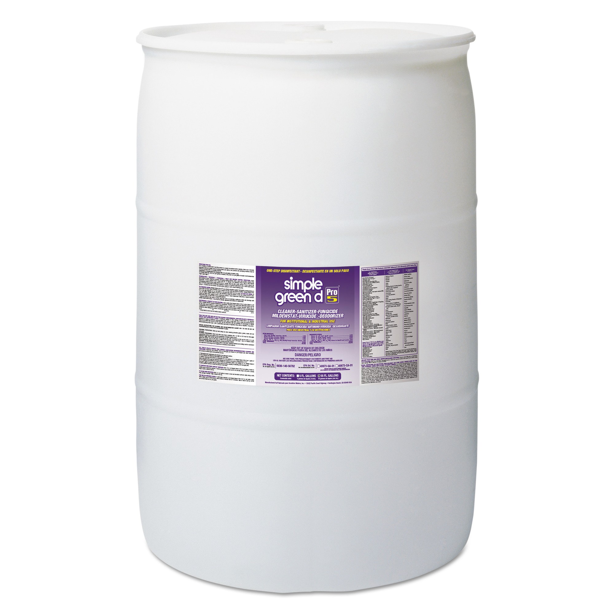 Simple Green d Pro 5 One-Step Disinfectant - 55 Gal., ea, 