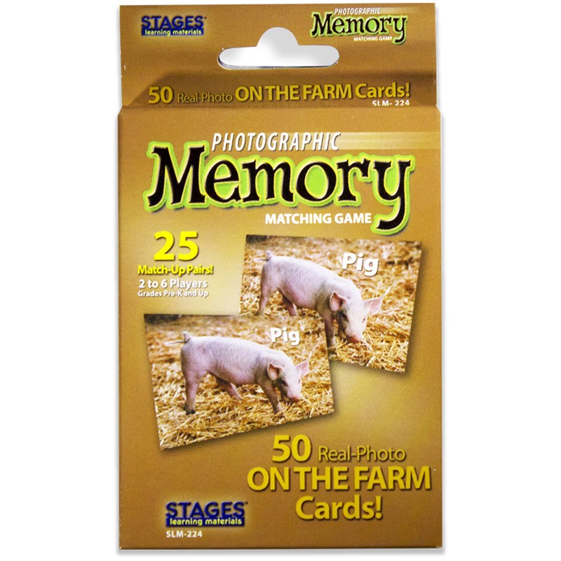 Photographic Memory Matching Game, On the Farm