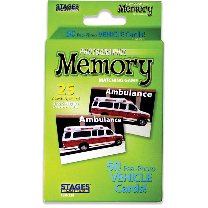 Photographic Memory Matching Game, Vehicles