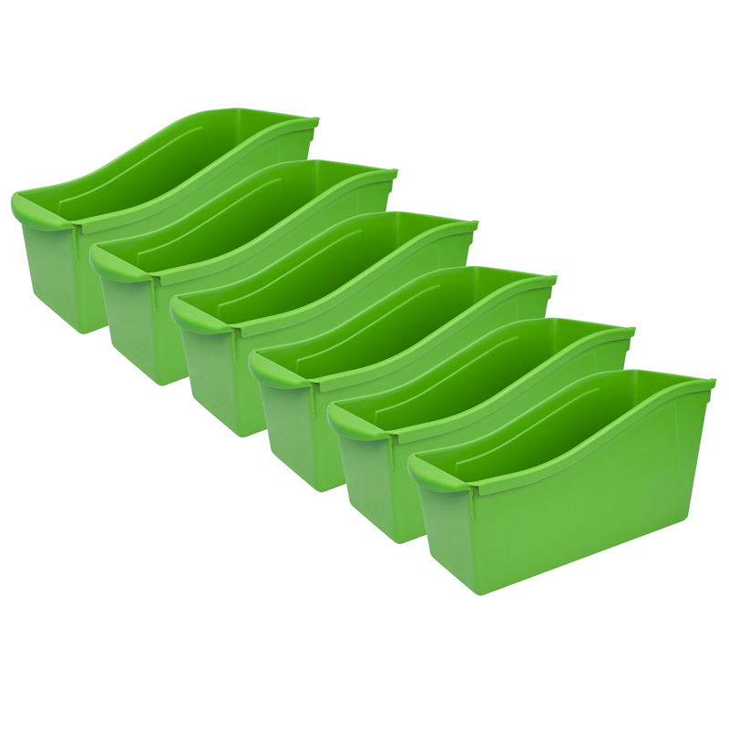 Large Book Bin, Green, Pack of 6